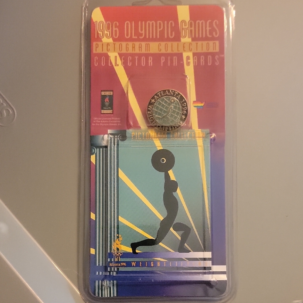 1996 Olympic Games Collector Pin Card - Black and Silver